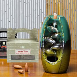 Satya White Sage Beyaz Adaçayı Geri Akışlı Şelale Tütsü - 24 Adet