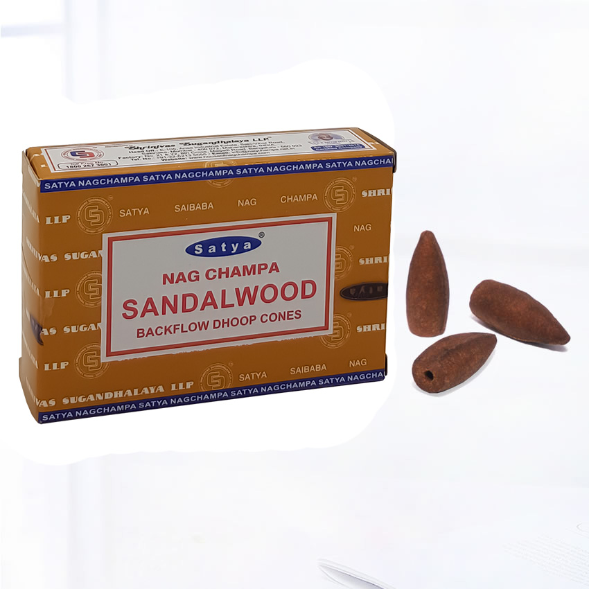 Satya Sandalwood Geri Akışlı Şelale Tütsü - 10 Adet