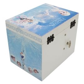 Frozen Temalı Ahşap Müzikli Çekmeceli ve Aynalı Takı Kutusu