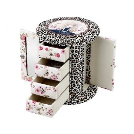 Deri Kaplama Çekmeceli Takı Kutusu