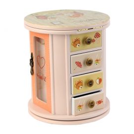 Modern Yuvarlak Dönen Takı Kutusu