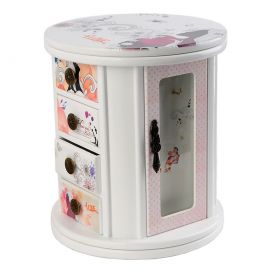 Love Çekmeceli ve Askılı Ahşap Takı Kutusu