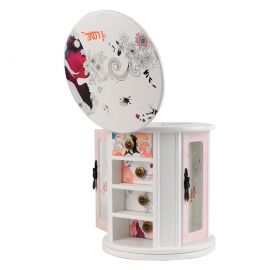 Love Çekmeceli ve Askılı Ahşap Takı Kutusu