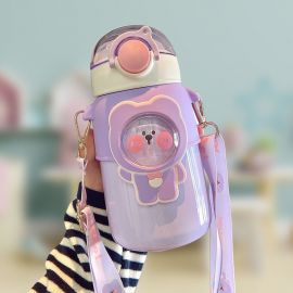 Cute Baby Paslanmaz Çelik Silikonlu 600 ML Askılı Biberon Termos