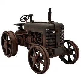 Vintage Metal Traktör Modeli El Yapımı Çiftçiye Hediye