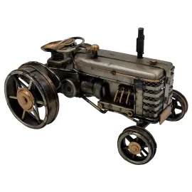Metal Vintage Dekoratif Traktör ve Römork Maketi - El Yapımı Ev ve Ofis Dekoru