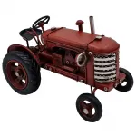 Vintage Metal Kırmızı Dekoratif Traktör Biblo - Dolap Raf Masa Süsü
