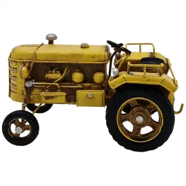 Dekoratif Antika Görünümlü Metal Traktör Maketi