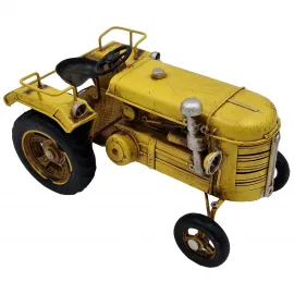 Dekoratif Antika Görünümlü Metal Traktör Maketi