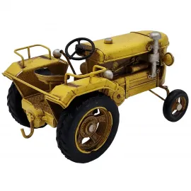 Dekoratif Antika Görünümlü Metal Traktör Maketi