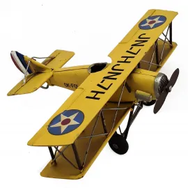 Curtiss JN-7H "Jenny" El Yapımı Dekoratif Uçak Modeli – Vintage Biplane Tasarımı