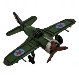 Dekoratif Vintage Metal Askeri Uçak