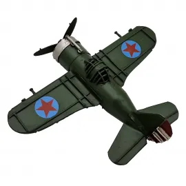 Dekoratif Vintage Metal Askeri Uçak