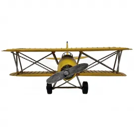 Vintage Amerikan Askeri Biplane Dekoratif Metal Çift Kanatlı Uçak Modeli