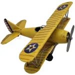 Vintage Amerikan Askeri Biplane Dekoratif Metal Çift Kanatlı Uçak Modeli