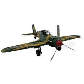 Vintage Askeri Uçak Modeli - Metal El Yapımı Dekoratif Savaş Uçağı Biblo