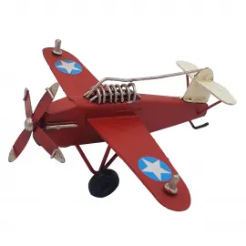 Dekoratif Nostaljik Metal Uçak Monoplane