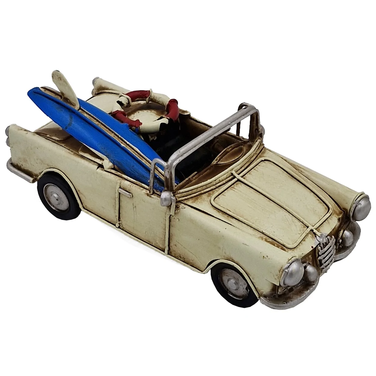 Dekoratif Vintage Metal Araba Biblo - Sörf Tahtalı Klasik Cabrio