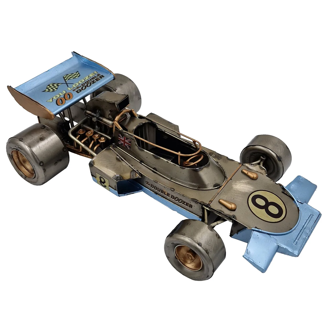 Blue Arrow Dekoratif Metal Vintage Formula 1 Lotus 72 Yarış Arabası Blue Arrow Dekoratif Metal Vintage Formula 1 Lotus 72 Yarış Arabası