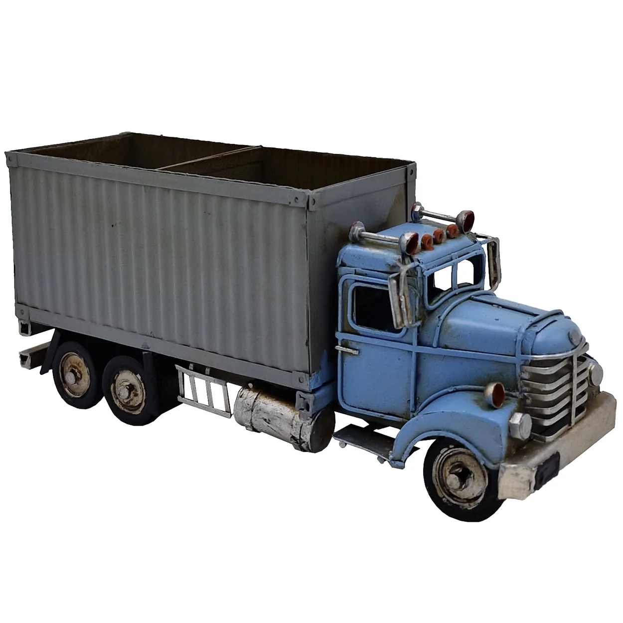 Vintage Mavi Tır Model Metal Kalemlik, Kartvizitlik & Masaüstü Organizer Vintage Mavi Tır Model Metal Kalemlik, Kartvizitlik & Masaüstü Organizer