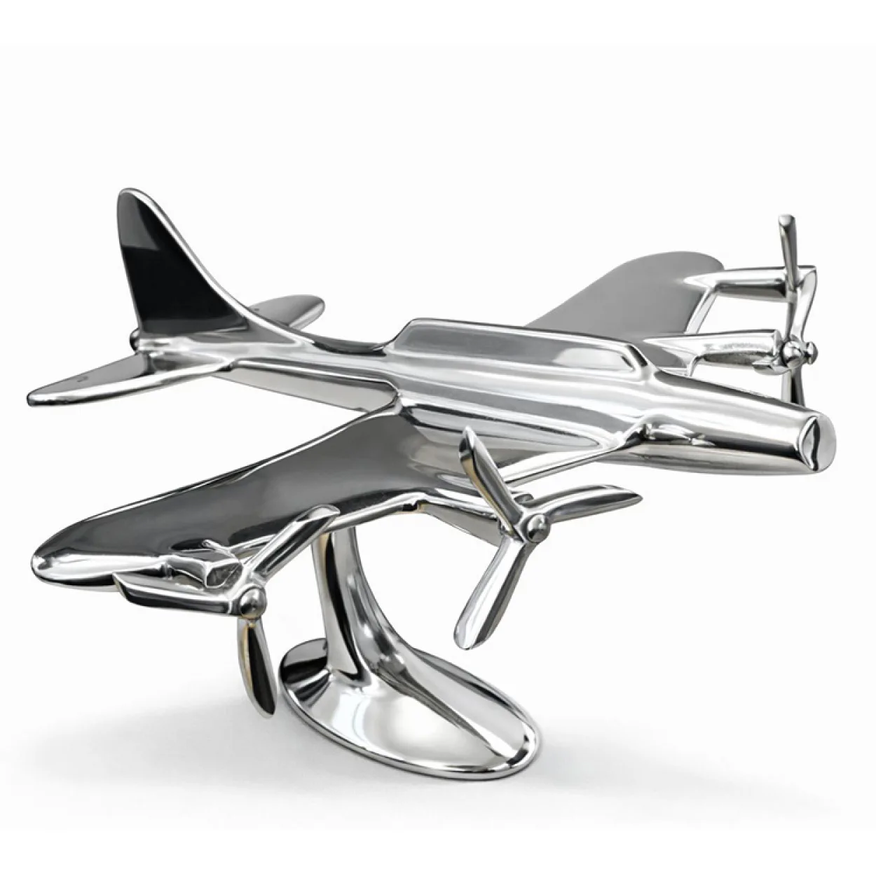 El Yapımı Görünümlü Parlak Krom Uçak Modeli Dekoratif Masa Üstü Biblo Ev ve Ofis Şıklığı El Yapımı Görünümlü Parlak Krom Uçak Modeli Dekoratif Masa Üstü Biblo Ev ve Ofis Şıklığı