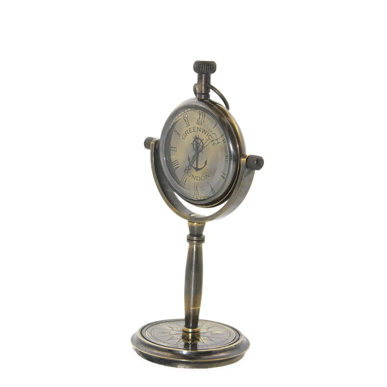 Nostaljik Greenwich London Temalı Masaüstü Pirinç Saat - Dekoratif Denizci Temalı Ev Ofis Aksesuarı Nostaljik Greenwich London Temalı Masaüstü Pirinç Saat - Dekoratif Denizci Temalı Ev Ofis Aksesuarı