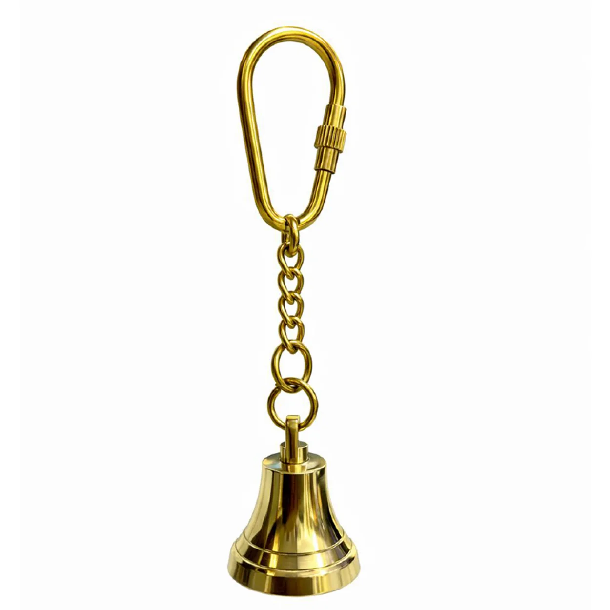 Premium Parlak Pirinç Anahtarlık Zincirli Şık Zil Detaylı Anahtar ve Çanta Aksesuarı Premium Parlak Pirinç Anahtarlık Zincirli Şık Zil Detaylı Anahtar ve Çanta Aksesuarı