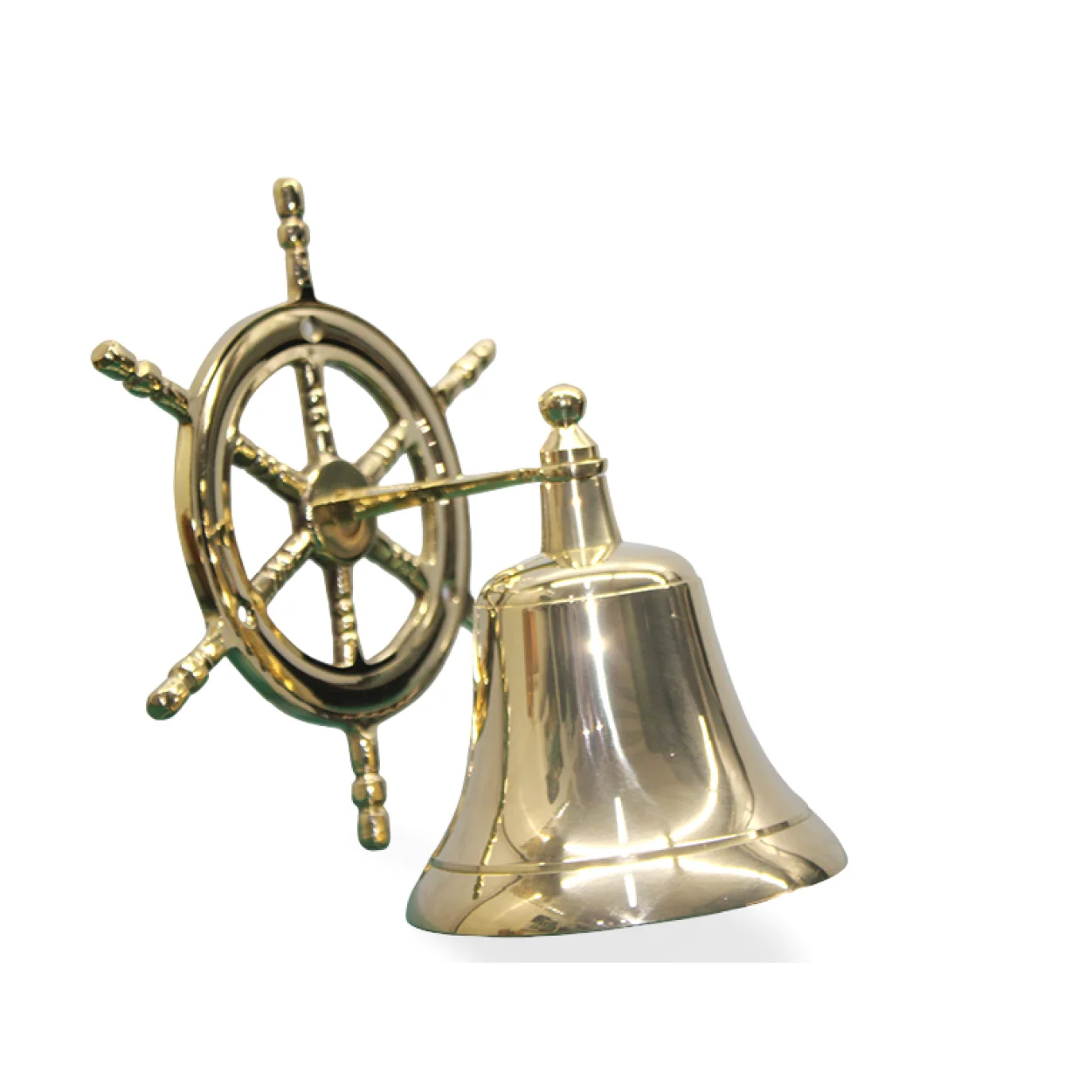 Pirinç Denizci Dümen Görünümlü Duvara Asmalı Gemi Çanı - Otantik Yelkenli Ev Ofis Dekorasyonu Pirinç Denizci Dümen Görünümlü Duvara Asmalı Gemi Çanı - Otantik Yelkenli Ev Ofis Dekorasyonu