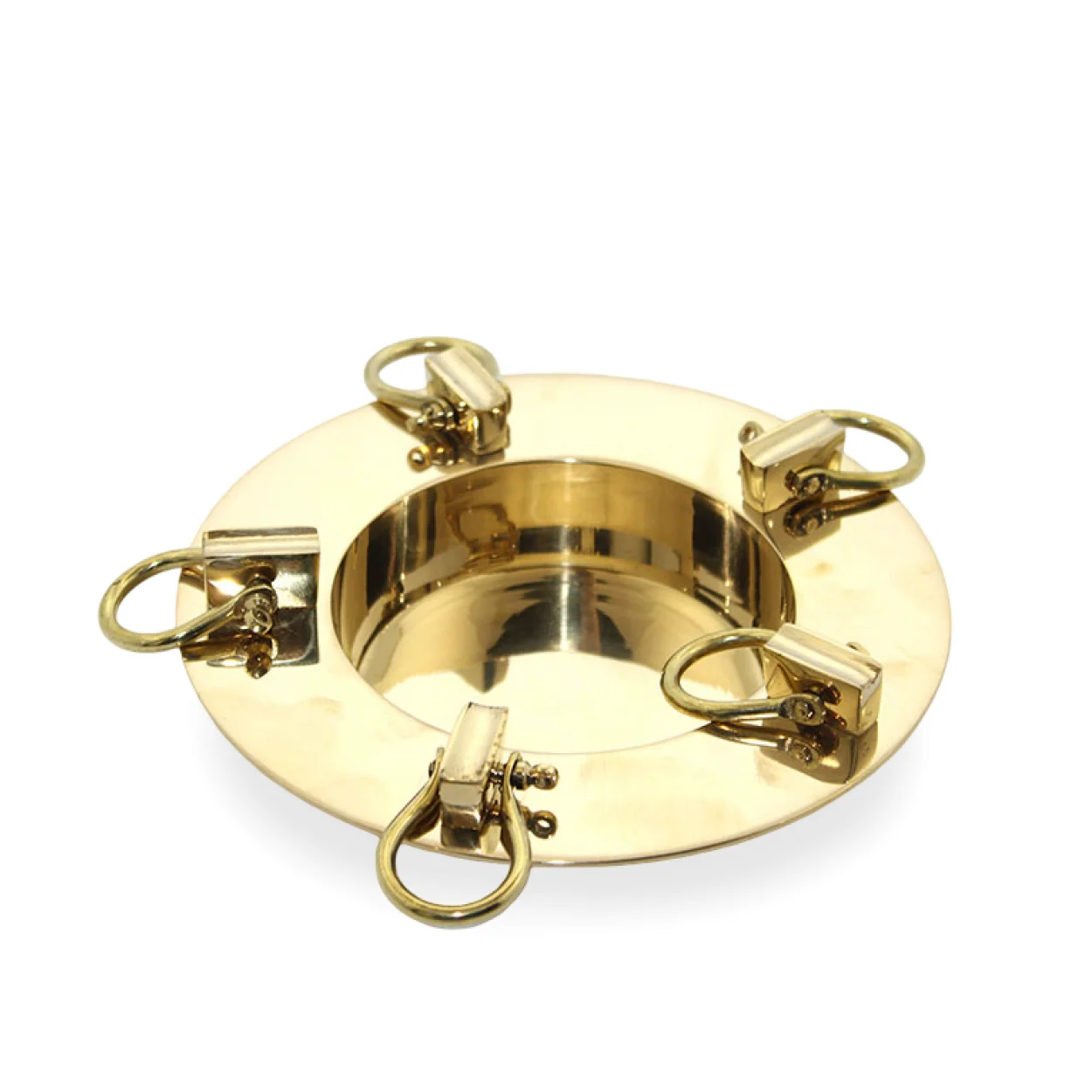 Lüks El Yapımı Pirinç Özel Tasarım Küllük & Dekoratif Obje - Parlak Altın Rengi Yuvarlak Lüks El Yapımı Pirinç Özel Tasarım Küllük & Dekoratif Obje - Parlak Altın Rengi Yuvarlak