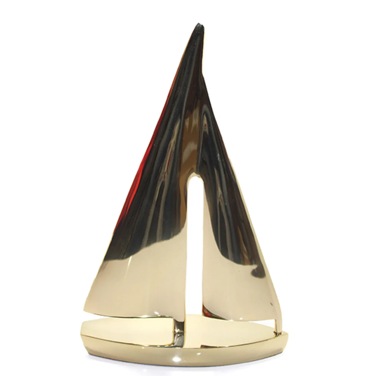 Parlak Pirinç Yelkenli Tekne Dekoratif Biblo 30 cm – Lüks ve Modern Ev Ofis Objesi Parlak Pirinç Yelkenli Tekne Dekoratif Biblo 30 cm – Lüks ve Modern Ev Ofis Objesi