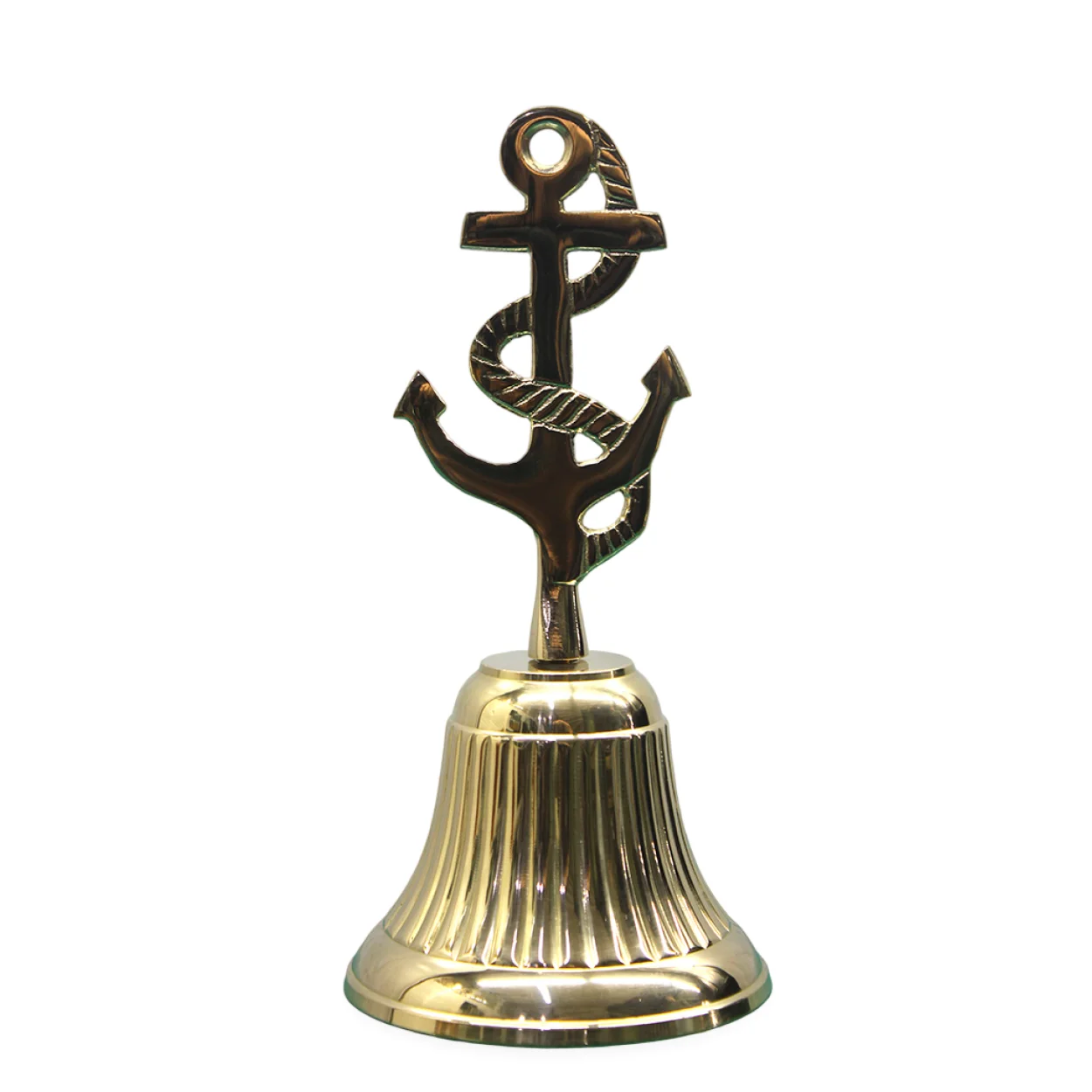 Denizci Temalı Pirinç Çapalı Dekoratif El Çanı – Antik Görünümlü Masa Zili Denizci Temalı Pirinç Çapalı Dekoratif El Çanı – Antik Görünümlü Masa Zili