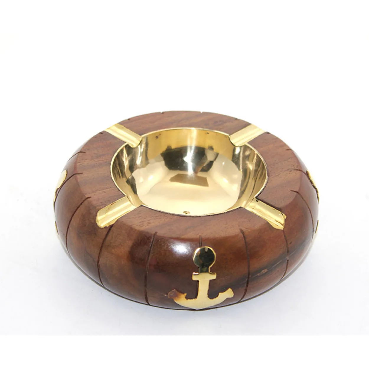 El Yapımı Ahşap ve Pirinç Çapalı Dekoratif Denizci Temalı Küllük - Ev ve Ofis Hediyesi El Yapımı Ahşap ve Pirinç Çapalı Dekoratif Denizci Temalı Küllük - Ev ve Ofis Hediyesi