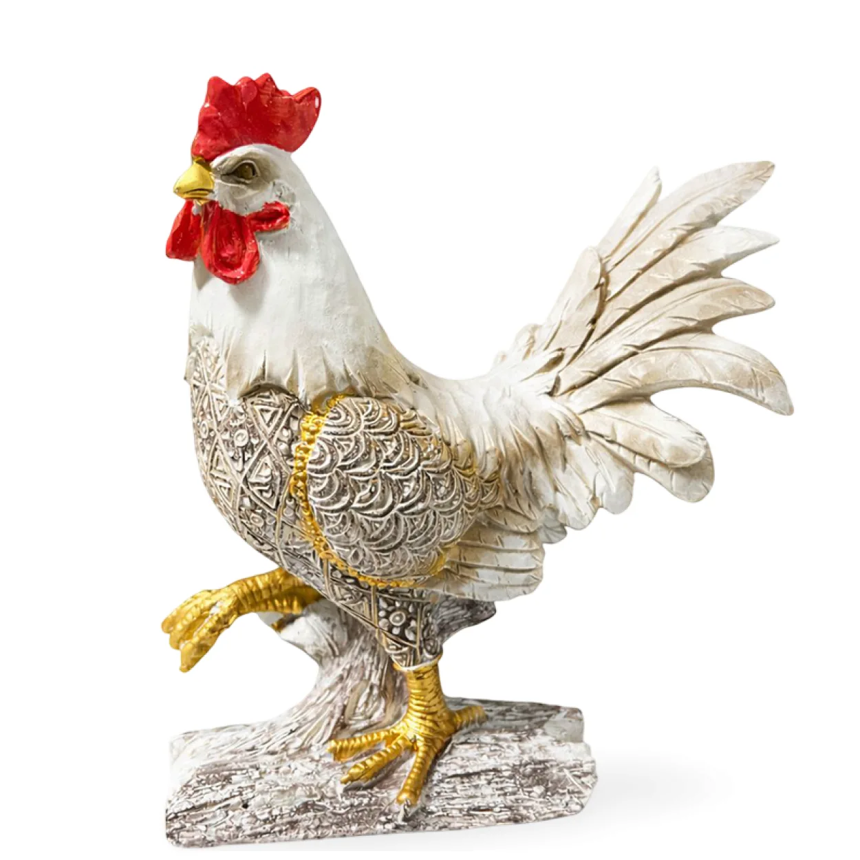 Şık Özel Tasarım Altın Detaylı Polyester Horoz Figürü | Ev ve Ofis Dekorasyonu Objesi Şık Özel Tasarım Altın Detaylı Polyester Horoz Figürü | Ev ve Ofis Dekorasyonu Objesi