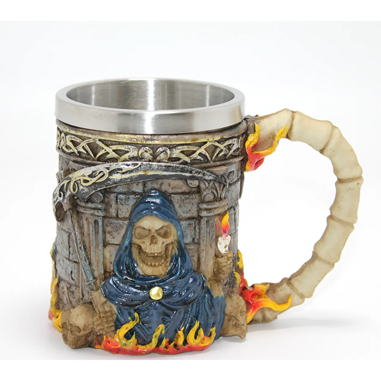 Gotik Grim Reaper Azrail Kabartmalı 3D Çelik Kupa Bardak | Eşsiz Detaylar ve Dayanıklılık Gotik Grim Reaper Azrail Kabartmalı 3D Çelik Kupa Bardak | Eşsiz Detaylar ve Dayanıklılık