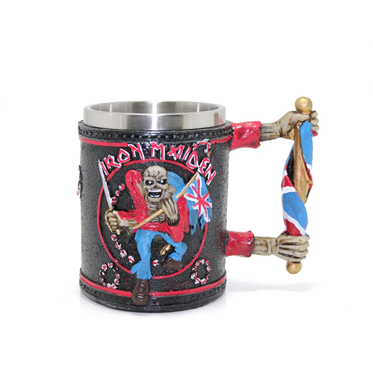 Iron Maiden Eddie Paslanmaz Çelik Kupa Bardak | Dekoratif Heavy Metal Tankard Iron Maiden Eddie Paslanmaz Çelik Kupa Bardak | Dekoratif Heavy Metal Tankard