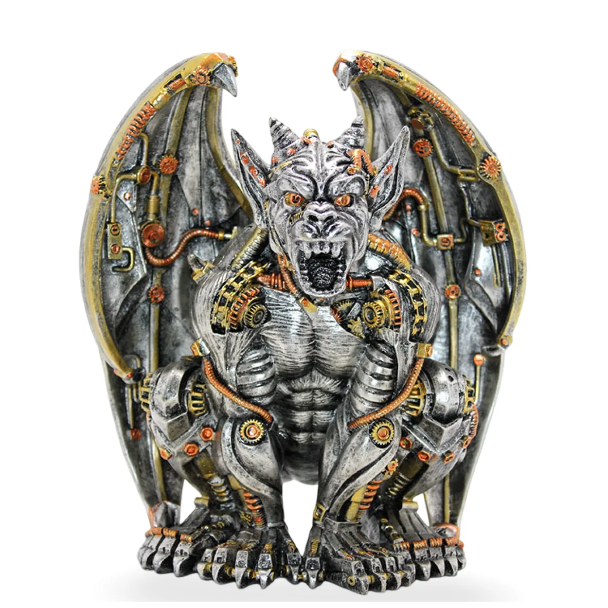 Steampunk Kanatlı Canavar Figürü: Detaylı Polyester Biblo, Gotik ve Endüstriyel Sanat Harikası Steampunk Kanatlı Canavar Figürü: Detaylı Polyester Biblo, Gotik ve Endüstriyel Sanat Harikası