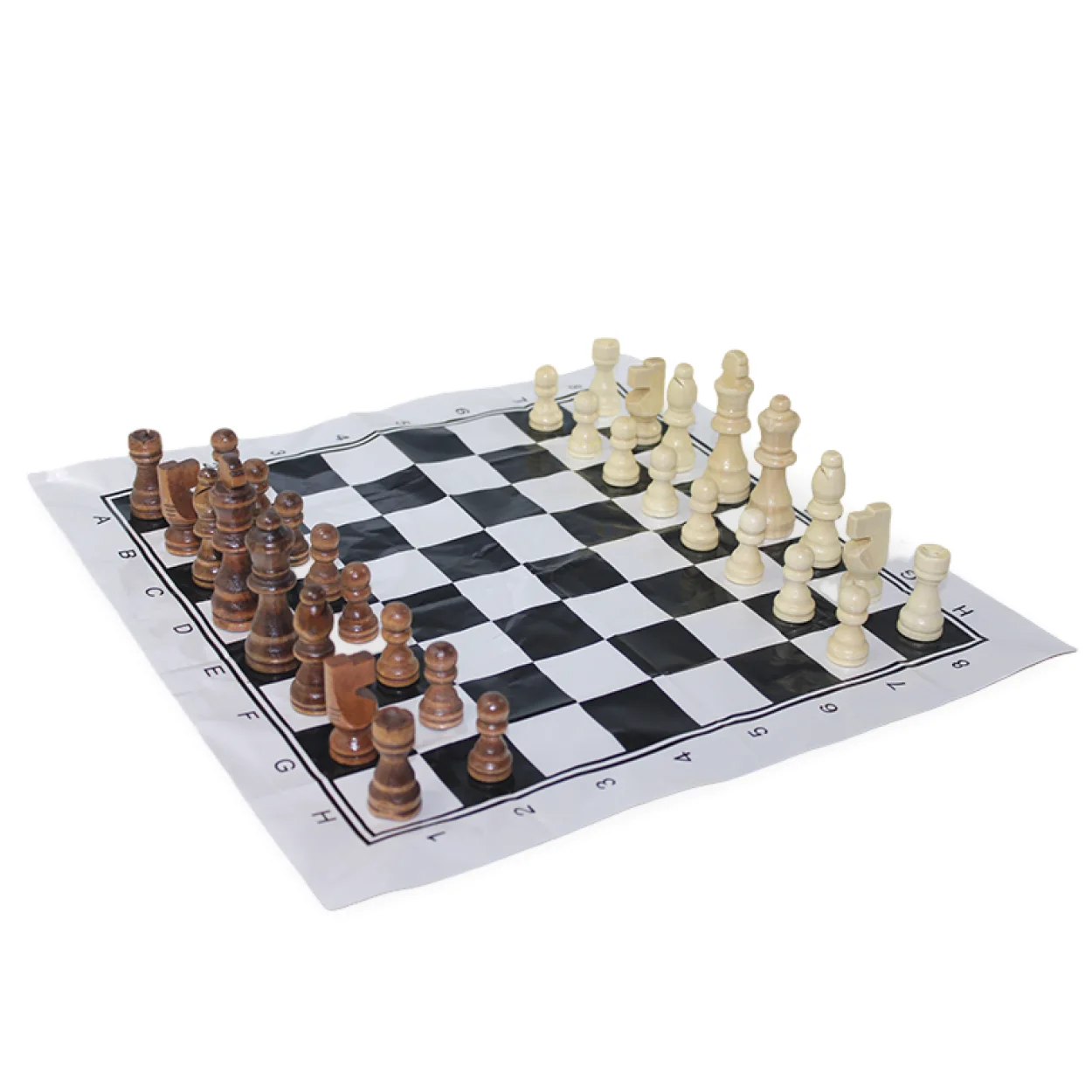 Dayanıklı Ahşap Satranç Taşları ve Katlanabilir Bez Tahtası | 9 cm King Yüksekliği ile Tam Set Dayanıklı Ahşap Satranç Taşları ve Katlanabilir Bez Tahtası | 9 cm King Yüksekliği ile Tam Set