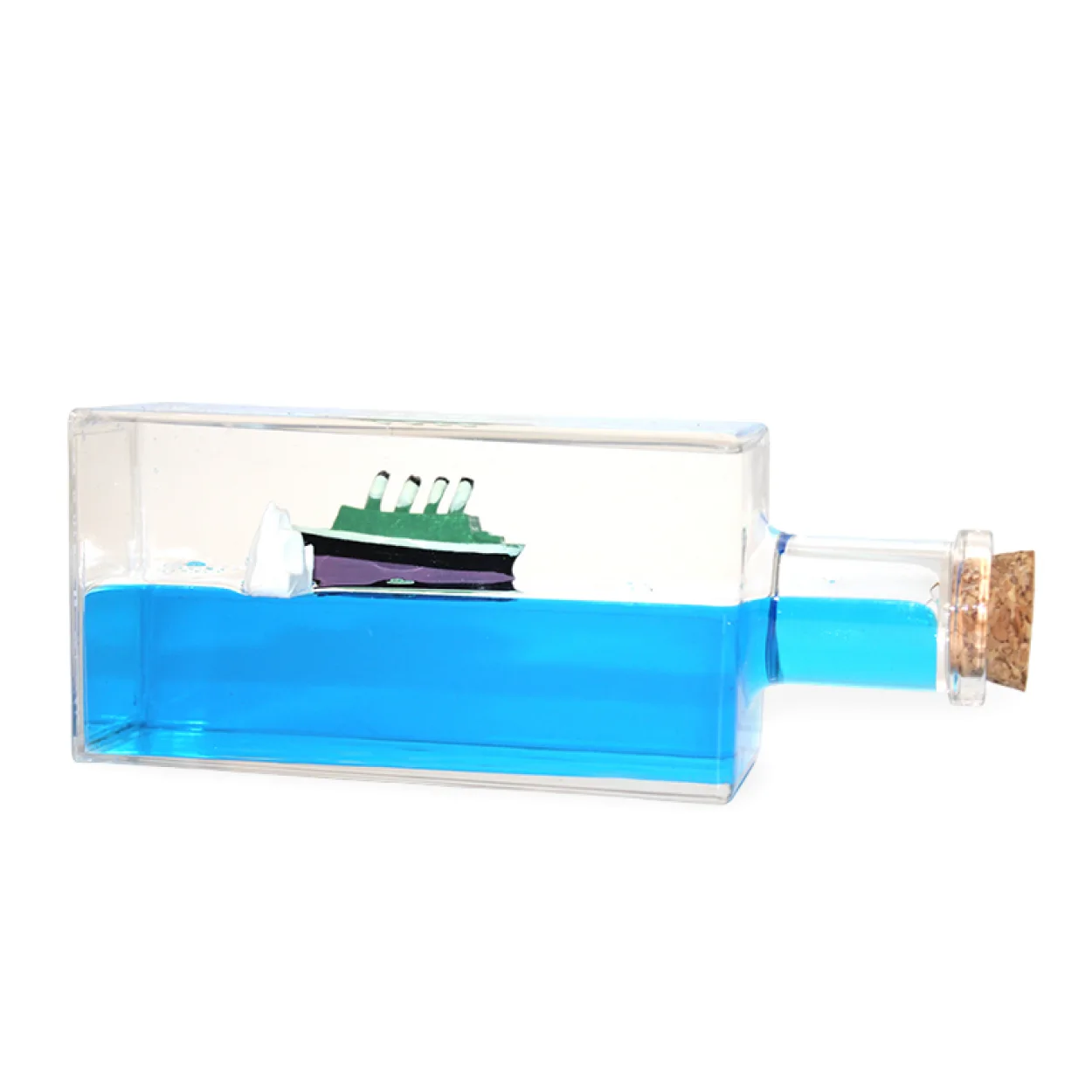 Deniz Havası Şişede: Batmayan Gemi ve Buzdağı Temalı Sıvı Hareketli Masaüstü Dekorasyonu Deniz Havası Şişede: Batmayan Gemi ve Buzdağı Temalı Sıvı Hareketli Masaüstü Dekorasyonu