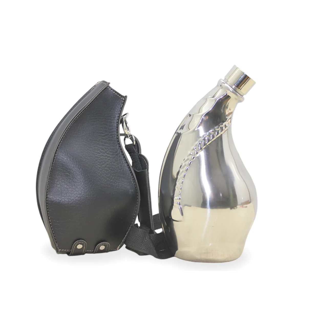 Şık Deri Kılıflı Paslanmaz Çelik Matara – Seyahat ve Hediye İçin İdeal El Matarası Şık Deri Kılıflı Paslanmaz Çelik Matara – Seyahat ve Hediye İçin İdeal El Matarası