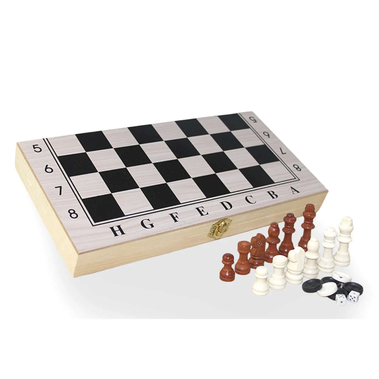 Lüks Ahşap Katlanabilir Satranç Tavla Seti | 34 cm | Tam Oyun Keyfi Lüks Ahşap Katlanabilir Satranç Tavla Seti | 34 cm | Tam Oyun Keyfi
