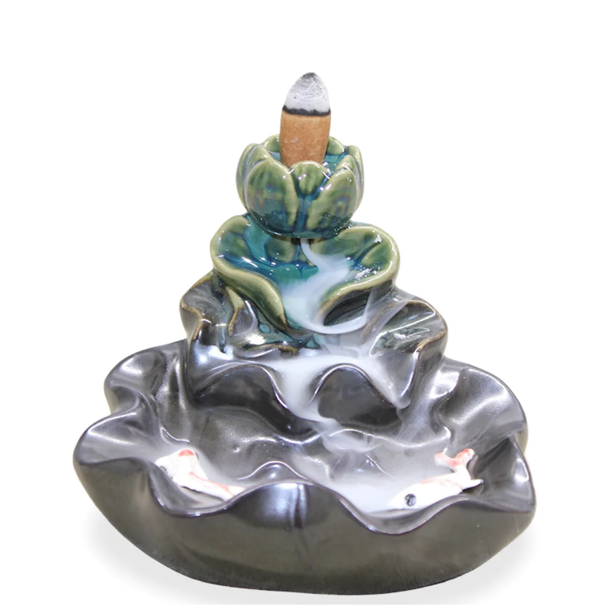 Lotus Şelale Tasarımlı Seramik Geri Akış Tütsülük Dekoratif Ev ve Ofis Objesi Lotus Şelale Tasarımlı Seramik Geri Akış Tütsülük Dekoratif Ev ve Ofis Objesi