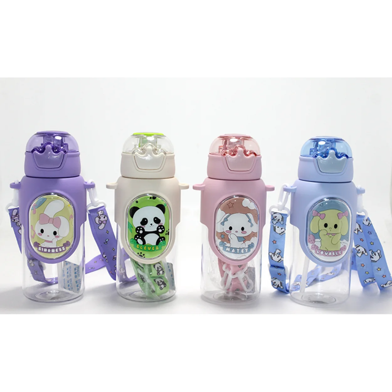 Çocuklar İçin Sevimli 3D Desenli BPA İçermeyen Pipetli ve Askılı Su Matarası Kilitli Kapak Çocuklar İçin Sevimli 3D Desenli BPA İçermeyen Pipetli ve Askılı Su Matarası Kilitli Kapak