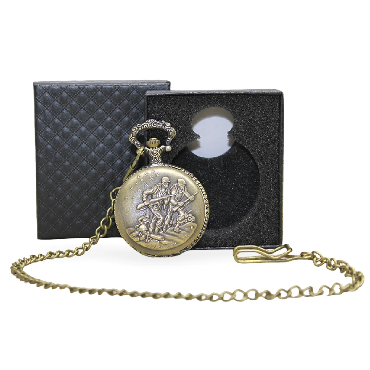 Çanakkale Destanı Temalı Özel Kutulu Antik Bronz Köstekli Cep Saati - Tarihi Hediye Çanakkale Destanı Temalı Özel Kutulu Antik Bronz Köstekli Cep Saati - Tarihi Hediye