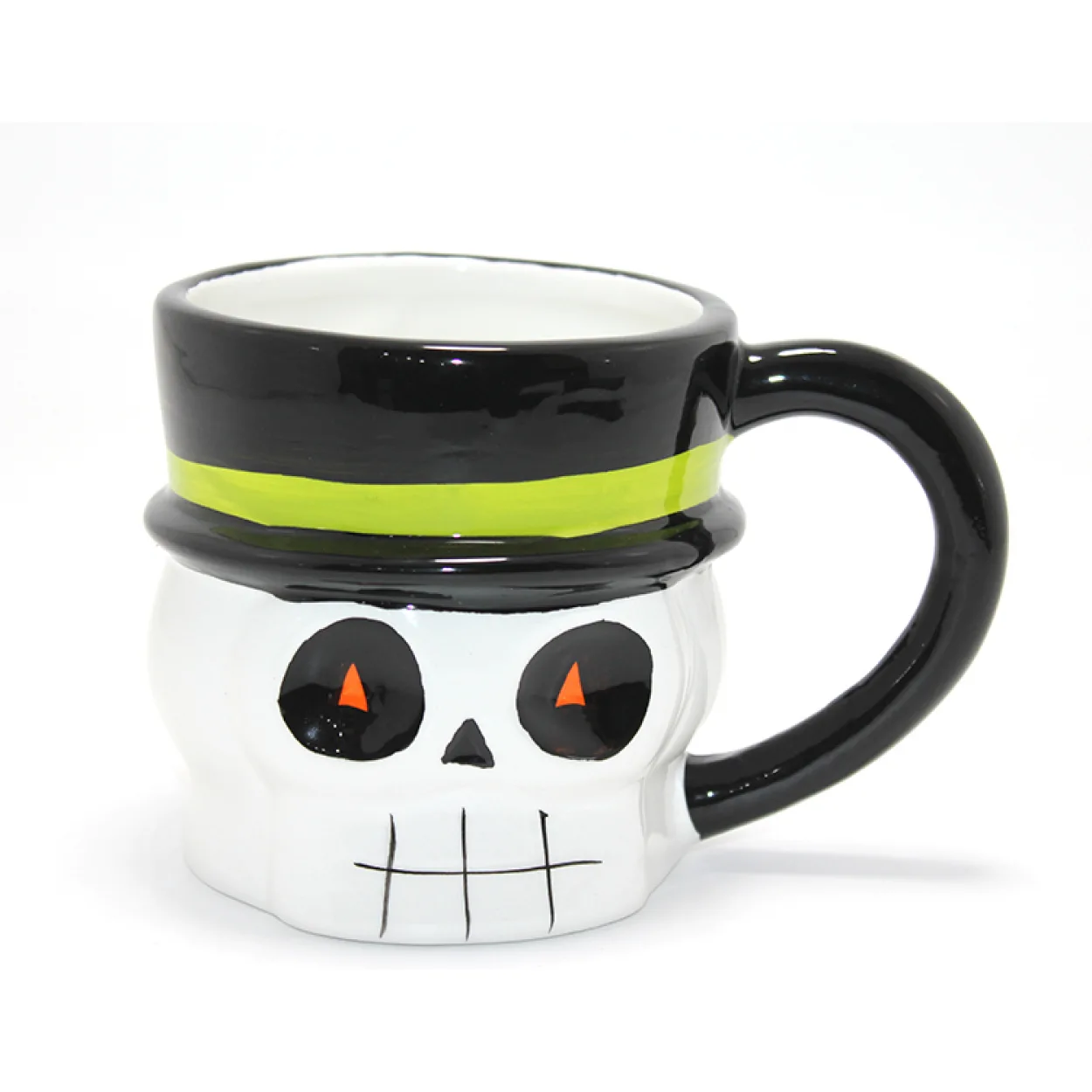 Halloween Centilmen İskelet Başlı 3D Kabartmalı Seramik Kupa Bardak | Dekoratif & Şık Kahve Fincanı Halloween Centilmen İskelet Başlı 3D Kabartmalı Seramik Kupa Bardak | Dekoratif & Şık Kahve Fincanı