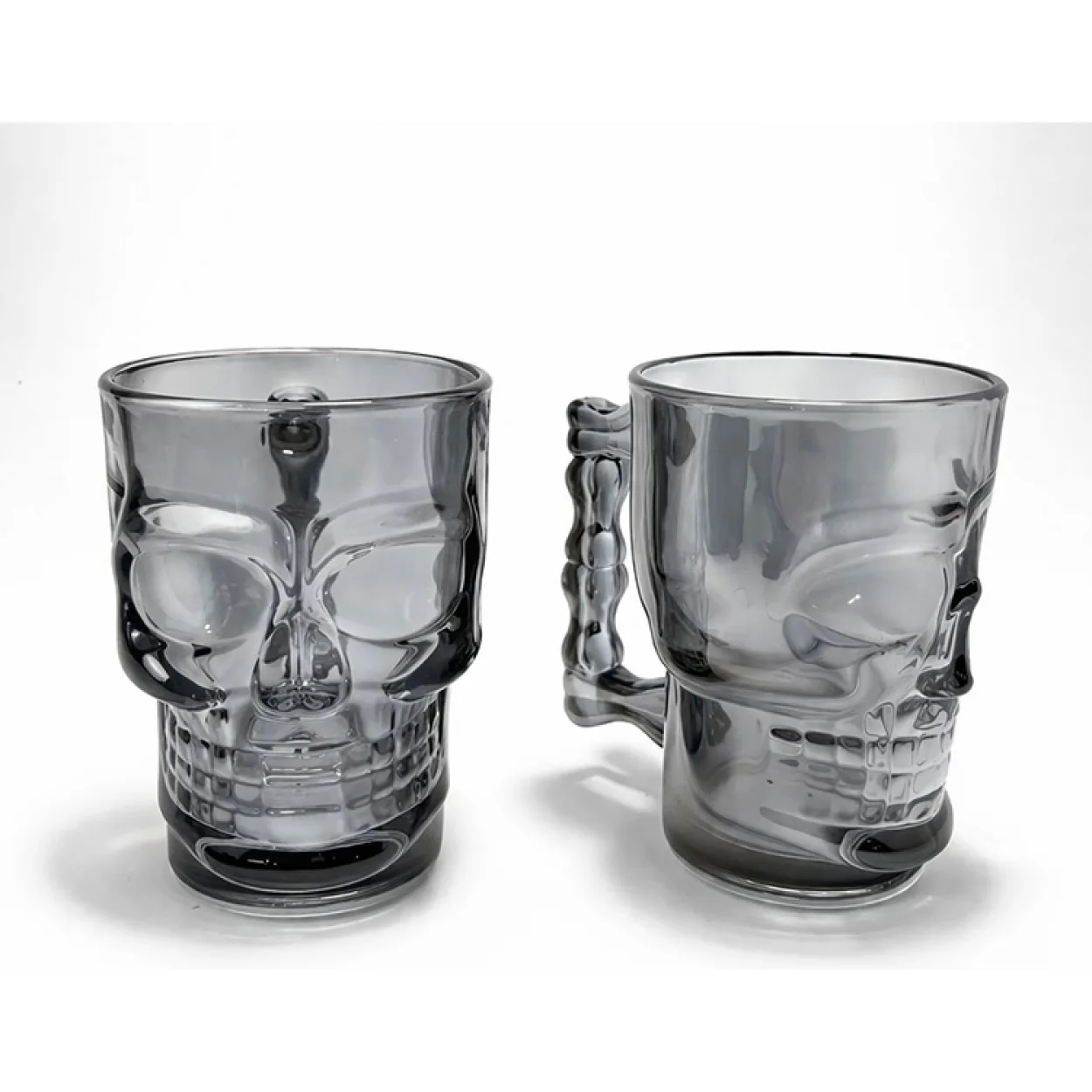 Korkunç Şık İkili Kurukafa Cam Kupa Bardak Seti - Gotik Tema Soğuk İçecek Deneyimi Korkunç Şık İkili Kurukafa Cam Kupa Bardak Seti - Gotik Tema Soğuk İçecek Deneyimi