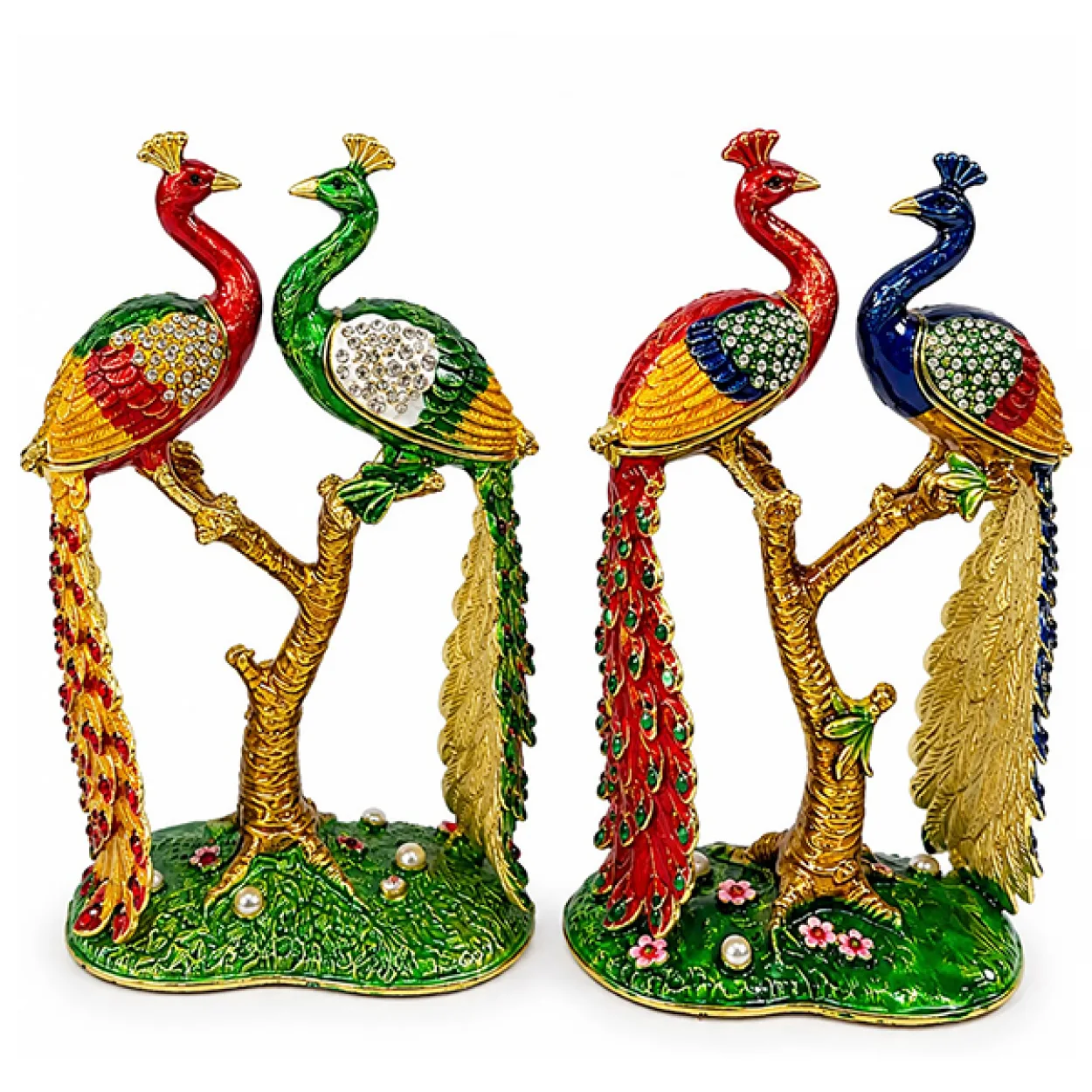 El Boyaması Swarovski Taşlı Tavuskuşu Dekoratif Biblo Ev Ofis Hediyelik Obje El Boyaması Swarovski Taşlı Tavuskuşu Dekoratif Biblo Ev Ofis Hediyelik Obje