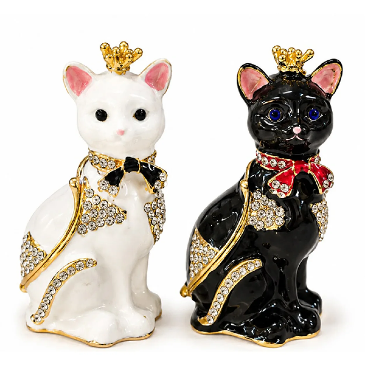 Swarovski Kristal Taşlı Kral Tacı Kedi Biblo: Lüks Ev ve Ofis Dekoratif Figür Swarovski Kristal Taşlı Kral Tacı Kedi Biblo: Lüks Ev ve Ofis Dekoratif Figür