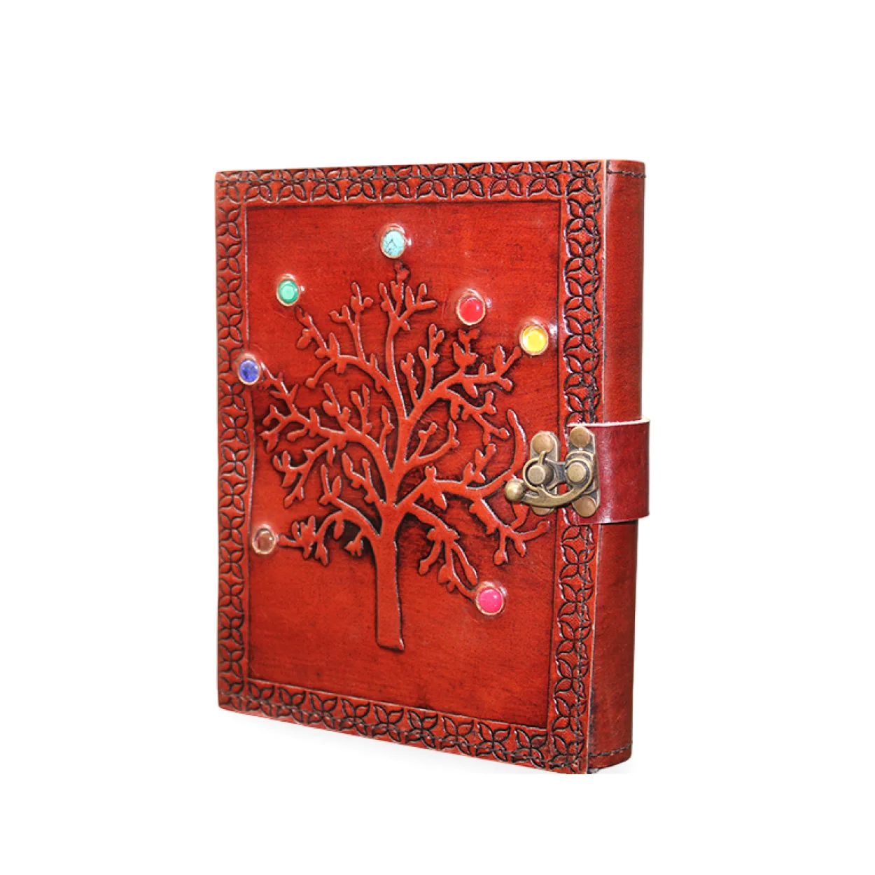 El Yapımı Otantik Taşlı Deri Defter - 20x15 cm Günlük, Ajanda ve Anı Defteri El Yapımı Otantik Taşlı Deri Defter - 20x15 cm Günlük, Ajanda ve Anı Defteri