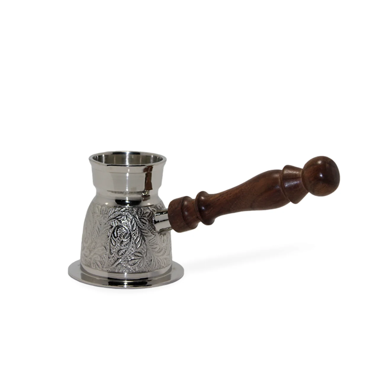 Geleneksel El İşlemeli 3.5'' Pirinç Cezve | Otantik Ahşap Saplı Türk Kahvesi Potu Geleneksel El İşlemeli 3.5'' Pirinç Cezve | Otantik Ahşap Saplı Türk Kahvesi Potu