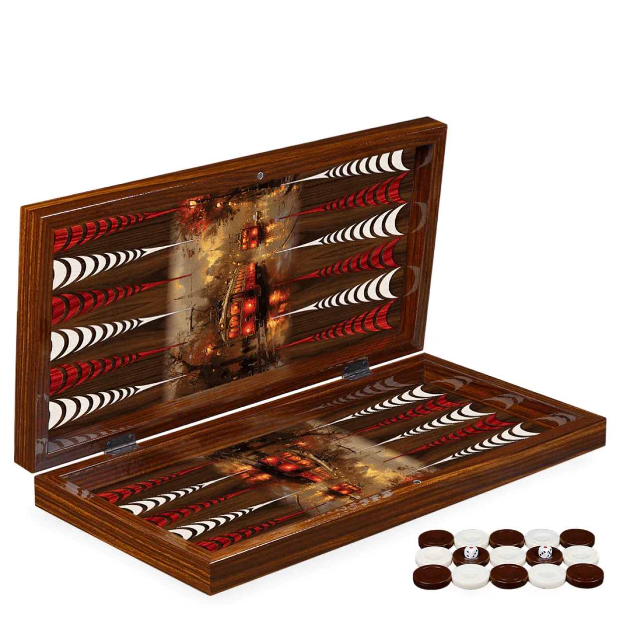 Artwork Trendy Tramvay Tasarımı Ahşap Tavla Seti | Modern Tasarım ve Kaliteli Oyun Deneyimi Artwork Trendy Tramvay Tasarımı Ahşap Tavla Seti | Modern Tasarım ve Kaliteli Oyun Deneyimi